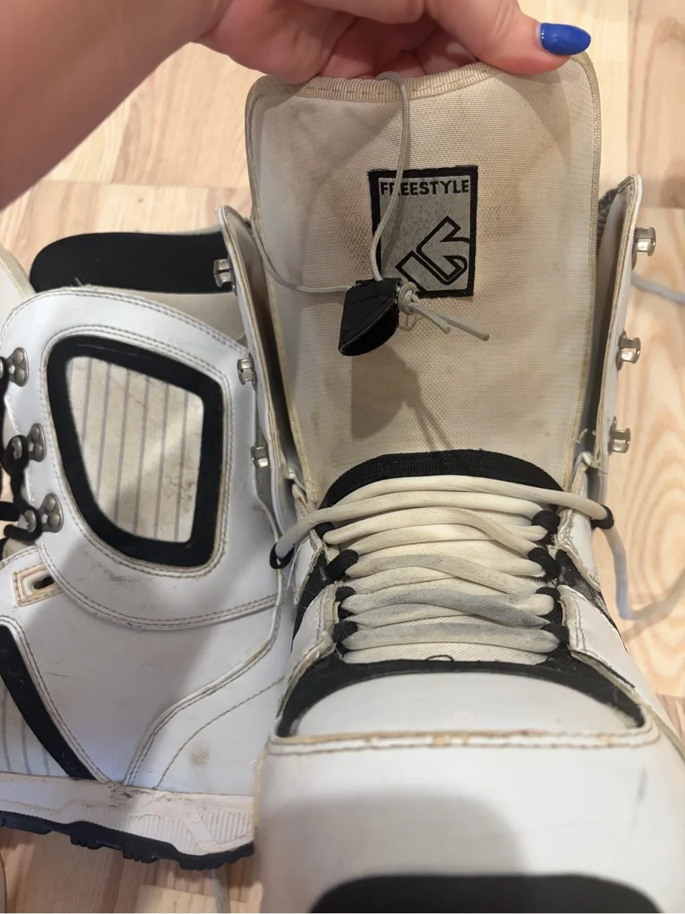 Burton White and Black Men's Snowboard Boots